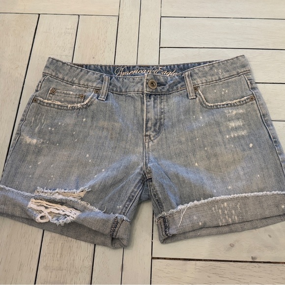 American Eagle Outfitters Pants - AMERICAN EAGLE | AE denim jeans Size shorts painter distressed Y2K | Sz 2